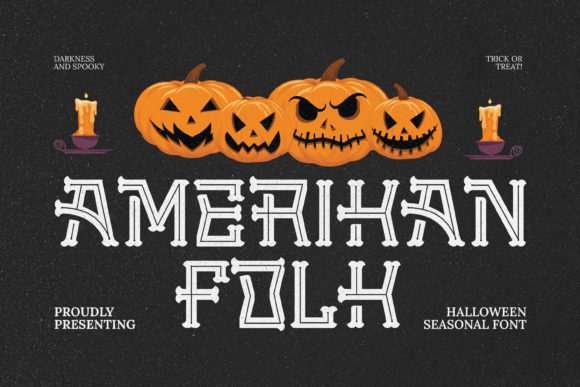Amerikan Folk: A Spooky Display Font for Editorial Design