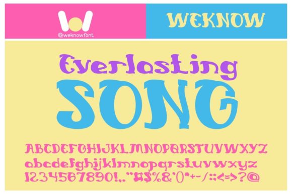 Everlasting Song: A Whimsical Display Font for Modern Brands