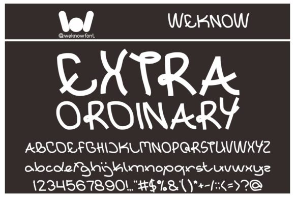 Extraordinary: A Playful Display Font for Business Branding