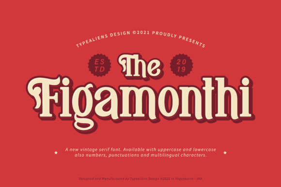 Figamonthi: A Vintage Display Font for Modern Web Design