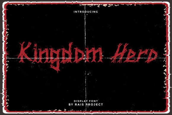 Kingdom Hero: A Spooky Display Font for Crafters