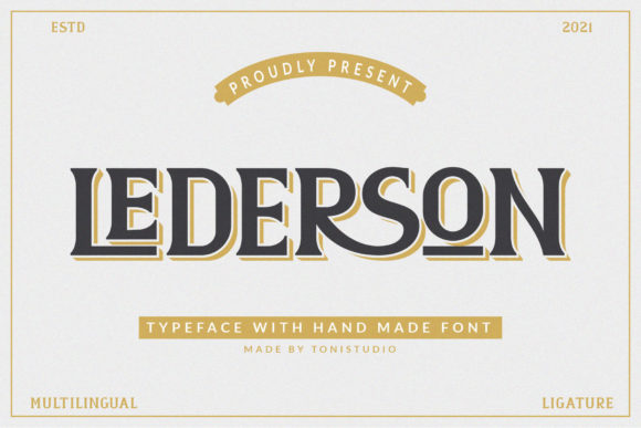 Lederson: A Bold Display Font for Your Brand
