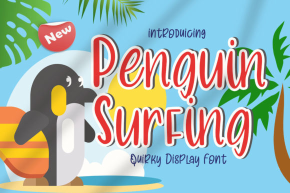 Penguin Surfing: A Playful Display Font for Brand Identity