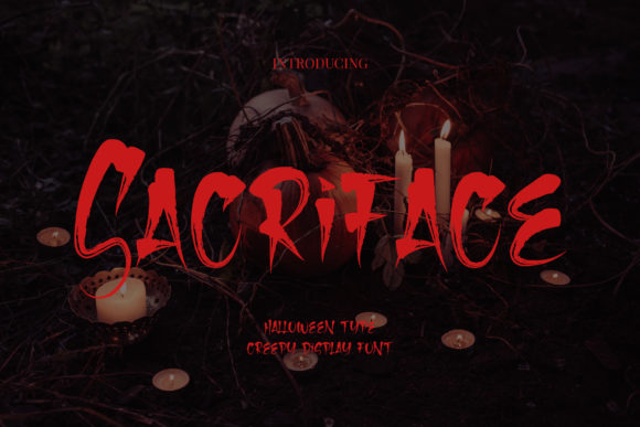 Sacriface: A Spooky Display Font for Brand Identity