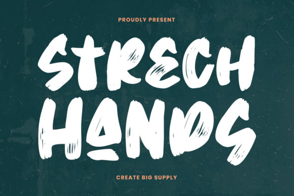 Strech Hands: A Bold Display Font for Web Design